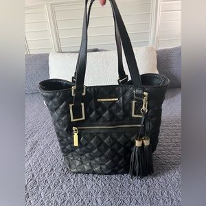 Black quilted Steve Madden tote